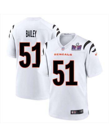 Markus Bailey 51 Cincinnati Bengals Super Bowl LVIII Men Away Limited Jersey - White