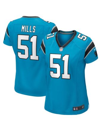 Sam Mills 51 Carolina Panthers Women Retired Jersey - Blue