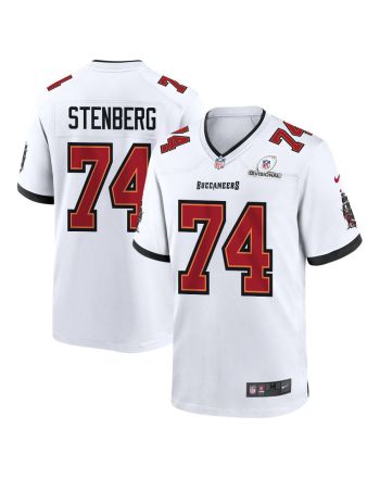 Logan Stenberg 74 Tampa Bay Buccaneers 2024 Divisional Patch Game Men Jersey - White