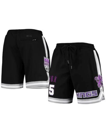 De'Aaron Fox 5 Sacramento Kings Black Team Player Shorts - Men