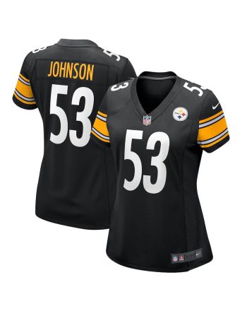 Kyron Johnson 53 Pittsburgh Steelers Game Women Jersey - Black