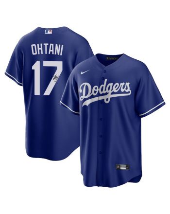 Shohei Ohtani 17 Signed Los Angeles Dodgers Alternate Jersey - Men Royal Jersey