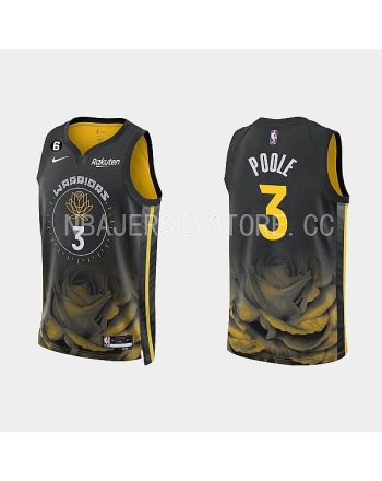 Golden State Warriors 3 Jordan Poole 2022-23 City Edition Black Men Jersey