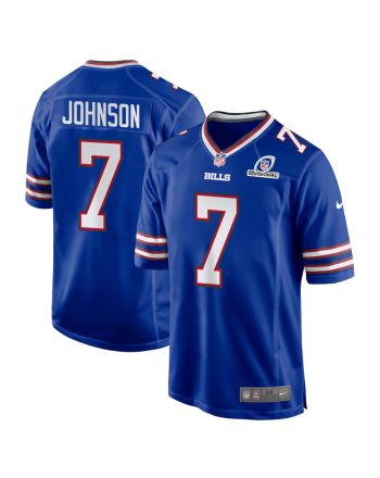 Taron Johnson 7 Buffalo Bills 2024 Divisional Patch Game Men Jersey - Royal