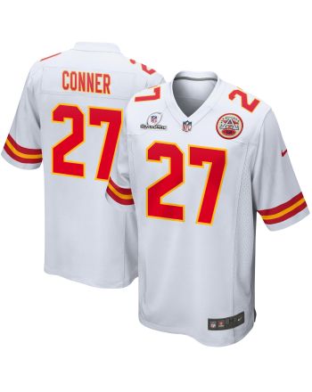 Chamarri Conner 27 Kansas City Chiefs 2024 Divisional Patch Game Men Jersey - White