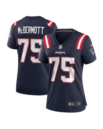 Conor McDermott 75 New England Patriots Game Women Jersey - Navy