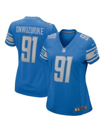 Levi Onwuzurike 91 Detroit Lions Women's Player Game Jersey - Blue