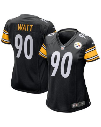 T.J. Watt 90 Pittsburgh Steelers Women's Jersey - Black