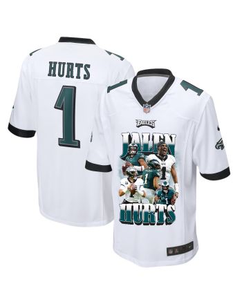 Jalen Hurts 1 Philadelphia Eagles Legacy Men Game Jersey - White