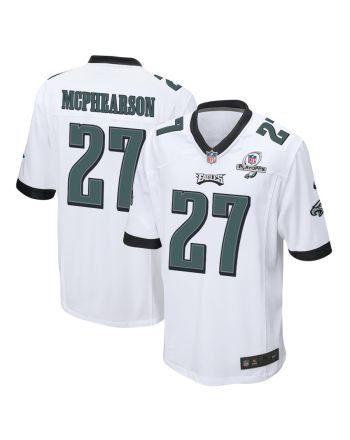 Zech McPhearson 27 Philadelphia Eagles 2023 Playoffs Patch Game Men Jersey - White