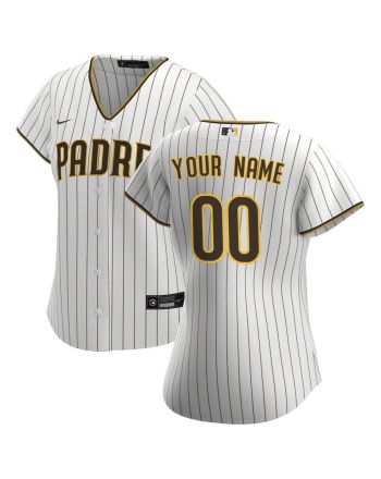 San Diego Padres Women's Home Custom Jersey - White