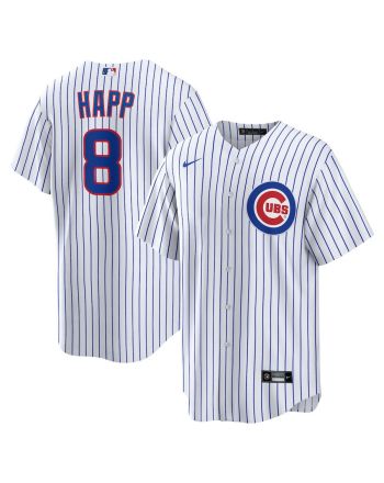 Ian Happ 8 Chicago Cubs Home Men Jersey - White