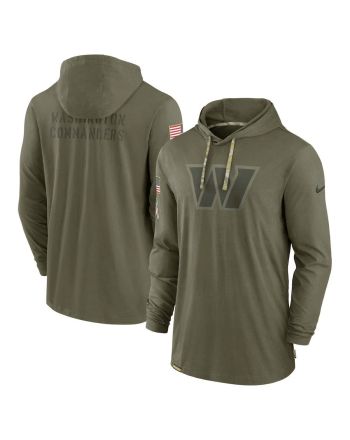 Men Washington Commanders 2022 Salute to Service Tonal Pullover Hoodie - Olive