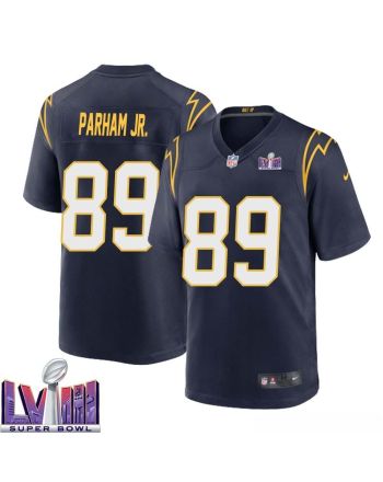 Donald Parham Jr. 89 Los Angeles Chargers Super Bowl LVIII Men Alternate Game Jersey - Navy