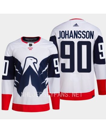 Marcus Johansson 90 Washington Capitals 2023 Jersey Stadium White Primegreen