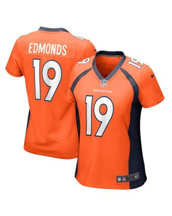 Chase Edmonds 19 Denver Broncos Women's Game Player Jersey - Orange