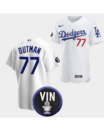 James Outman Honor Vin Scully Los Angeles Dodgers White 77 Jersey