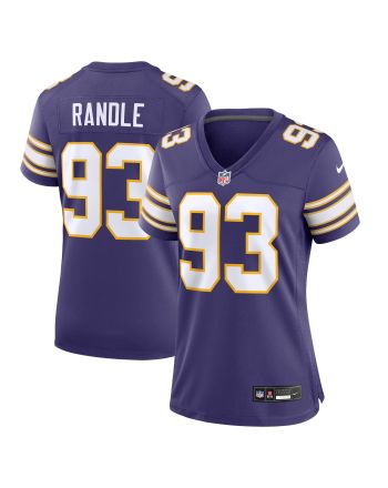 John Randle 93 Minnesota Vikings Women's Classic Game Jersey - Purple