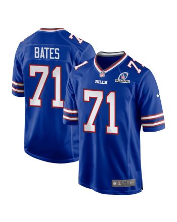 Ryan Bates 71 Buffalo Bills 2023 Playoffs Patch Game Men Jersey - Royal