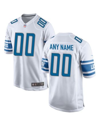 Detroit Lions Custom Game Men Jersey - White