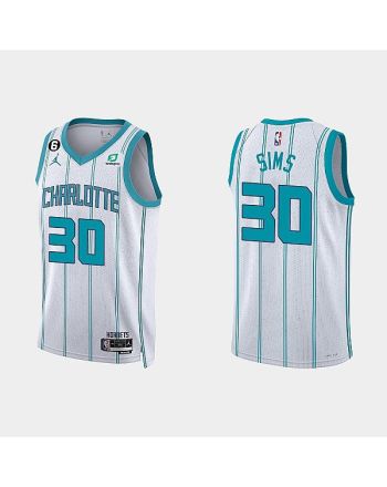 Charlotte Hornets Jaylen Sims 30 2022-23 Association Edition White Men Jersey Swingman