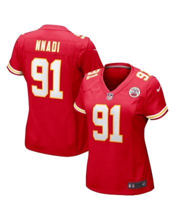 Derrick Nnadi 91 Kansas City Chiefs Game Women Jersey - Red