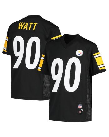 T.J. Watt 90 Pittsburgh Steelers YOUTH Jersey - Black