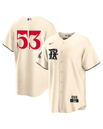 Adolis García 53 Texas Rangers 2023 City Connect Cool Base Game Jersey - Cream