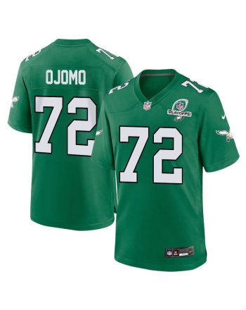 Moro Ojomo 72 Philadelphia Eagles 2023 Playoffs Patch Alternate Game Men Jersey - Kelly Green