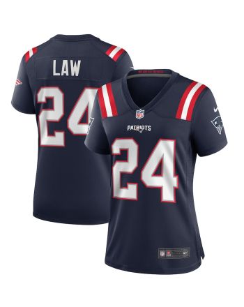 Ty Law 24 New England Patriots Women Game Retired Jersey - Navy