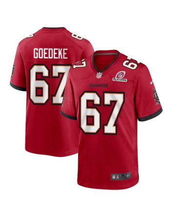 Luke Goedeke 67 Tampa Bay Buccaneers 2023 Playoffs Patch Game Men Jersey - Red