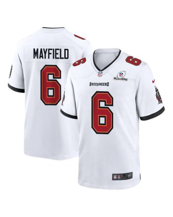 Baker Mayfield 6 Tampa Bay Buccaneers 2023 Playoffs Patch Game Men Jersey - White