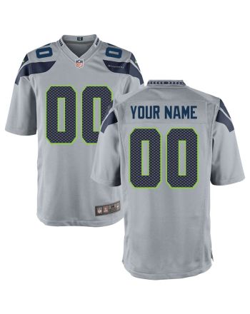 Seattle Seahawks Youth Game Custom 00 Jersey - Gray