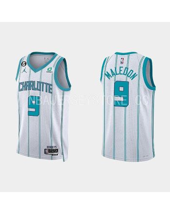 Charlotte Hornets Theo Maledon 9 2022-23 Association White Men Jersey Swingman