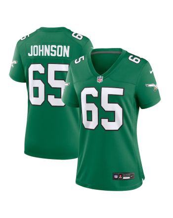 Lane Johnson 65 Philadelphia Eagles Women Alternate Game Jersey - Kelly Green