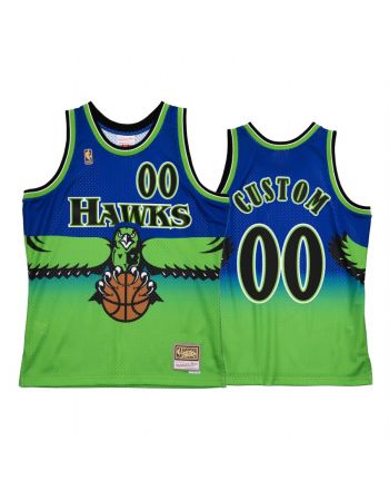 Custom 00 Atlanta Hawks Reload 2.0 Jersey Blue