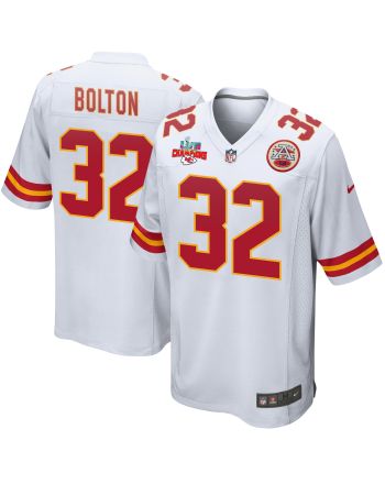 Nick Bolton 32 Kansas City Chiefs Super Bowl LVII Champions 3 Stars Men Game Jersey - White