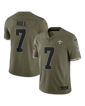 Taysom Hill New Orleans Saints 2022 Salute To Service Limited Jersey - Olive