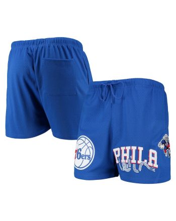 Philadelphia 76ers Royal Mesh Capsule Shorts - Men