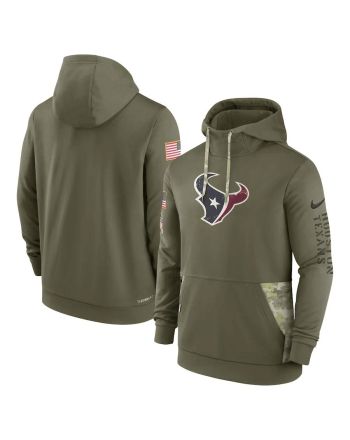 Houston Texans 2022 Salute to Service Therma Performance Pullover Men Hoodie - Olive