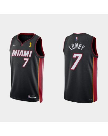 Miami Heat Kyle Lowry 7 Champions Cup Diamond Black Jersey Icon