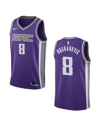 Men's Sacramento Kings 8 Bogdan Bogdanovic Icon Swingman Jersey - Purple