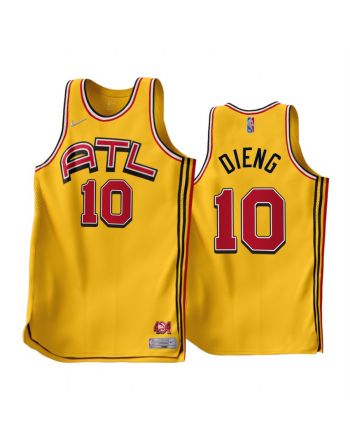 2022-23 Atlanta Hawks Gorgui Dieng 10 Gold Earned Edition Men Jersey