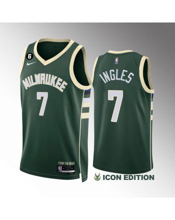 Joe Ingles 7 2022-23 Milwaukee Bucks Green Icon Edition Jersey Swingman