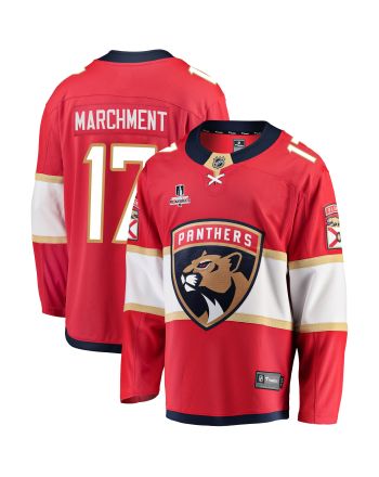 Florida Panthers Mason Marchment 17 Home 2023 Stanley Cup Playoffs Breakaway Men Jersey - Red