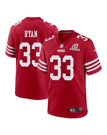 Logan Ryan 33 San Francisco 49ers 2024 Divisional Patch Game Men Jersey - Scarlet