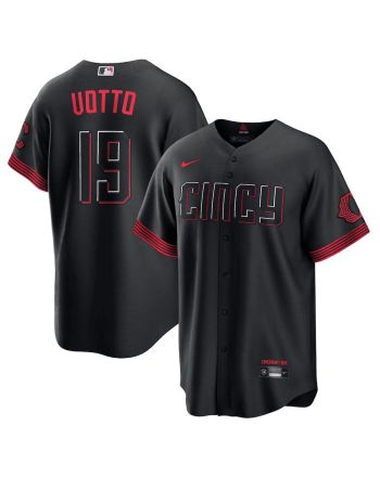 Joey Votto 19 Cincinnati Reds 2023 City Connect Men Jersey - Black