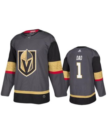 Men Vegas Golden Knights No.1 Dad Father's Day Black Jersey Jersey