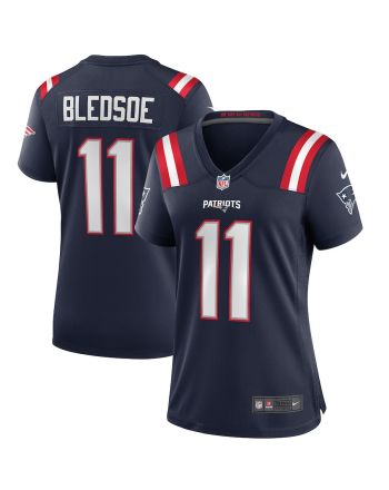 Drew Bledsoe 11 New England Patriots Women Game Retired Jersey - Navy