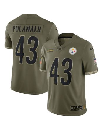 Troy Polamalu Pittsburgh Steelers 2022 Salute To Service Retired Player Limited Jersey - Olive